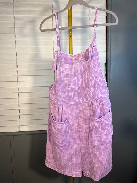 Zenana Outfitters Pants - Zenana Outfitters Lilac Gauze Romper with Front Pockets
